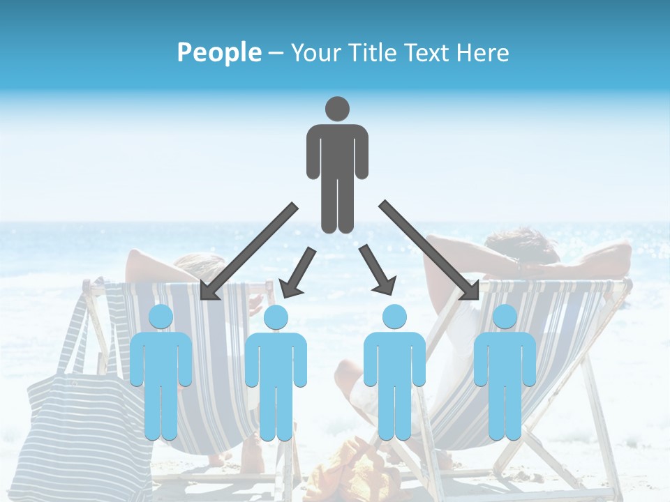 Two People Sitting In Beach Chairs On The Beach PowerPoint Template