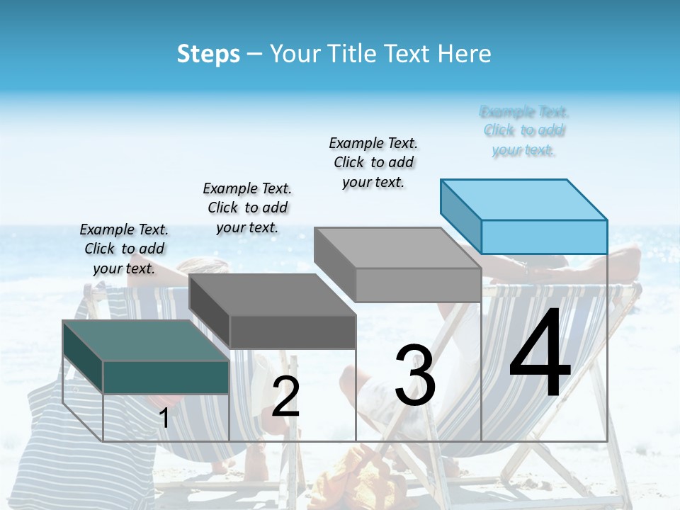 Two People Sitting In Beach Chairs On The Beach PowerPoint Template