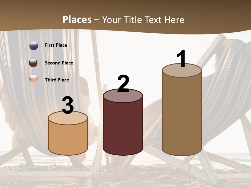 A Person Sitting In A Chair On The Beach PowerPoint Template