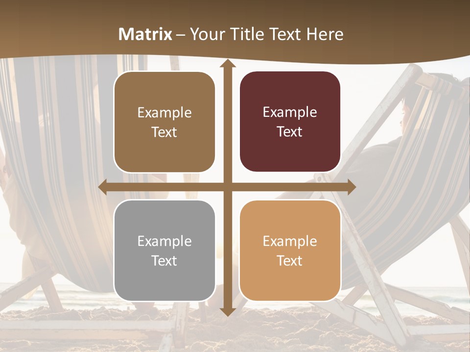 A Person Sitting In A Chair On The Beach PowerPoint Template