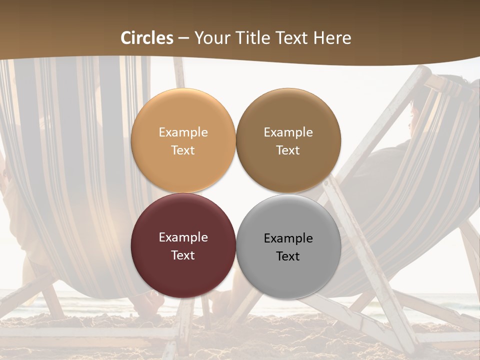 A Person Sitting In A Chair On The Beach PowerPoint Template