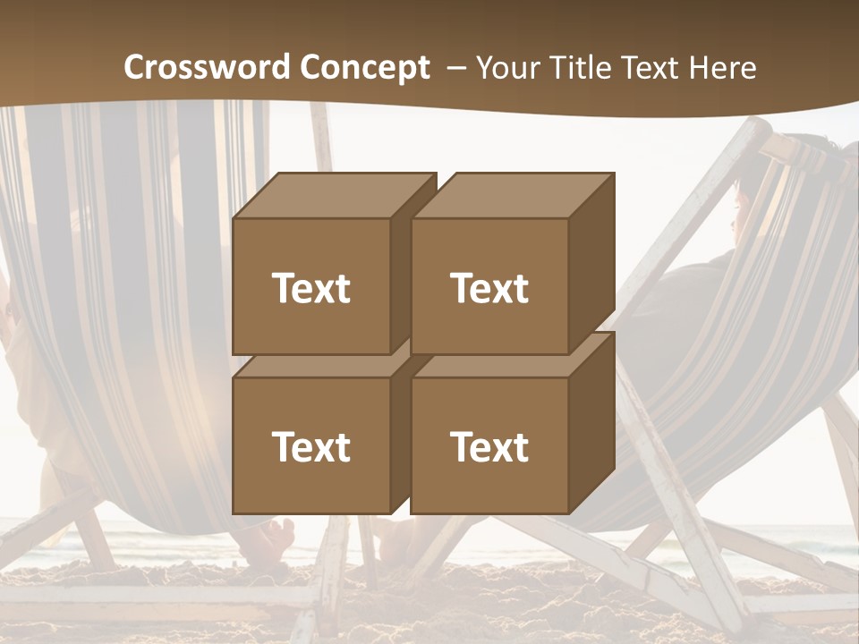 A Person Sitting In A Chair On The Beach PowerPoint Template