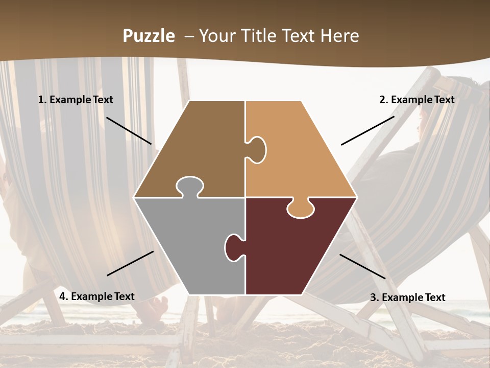 A Person Sitting In A Chair On The Beach PowerPoint Template