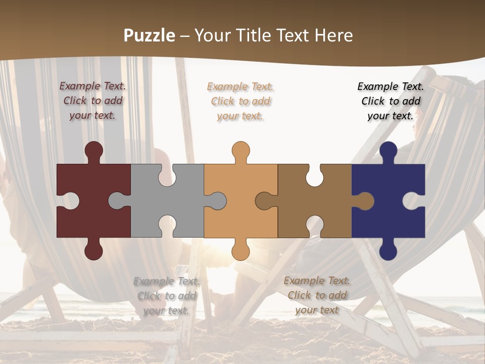 A Person Sitting In A Chair On The Beach PowerPoint Template