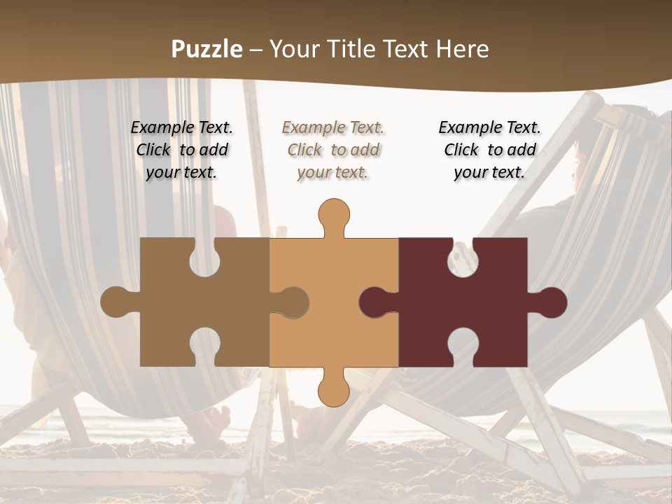 A Person Sitting In A Chair On The Beach PowerPoint Template