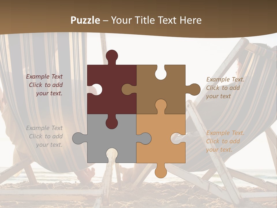 A Person Sitting In A Chair On The Beach PowerPoint Template