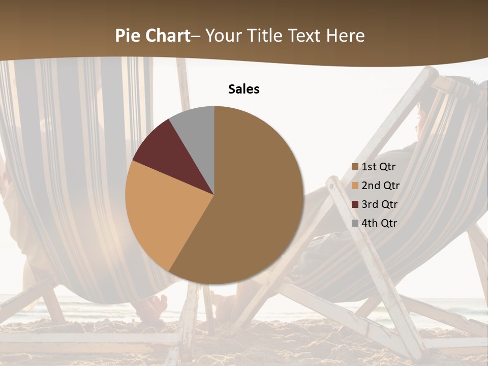 A Person Sitting In A Chair On The Beach PowerPoint Template