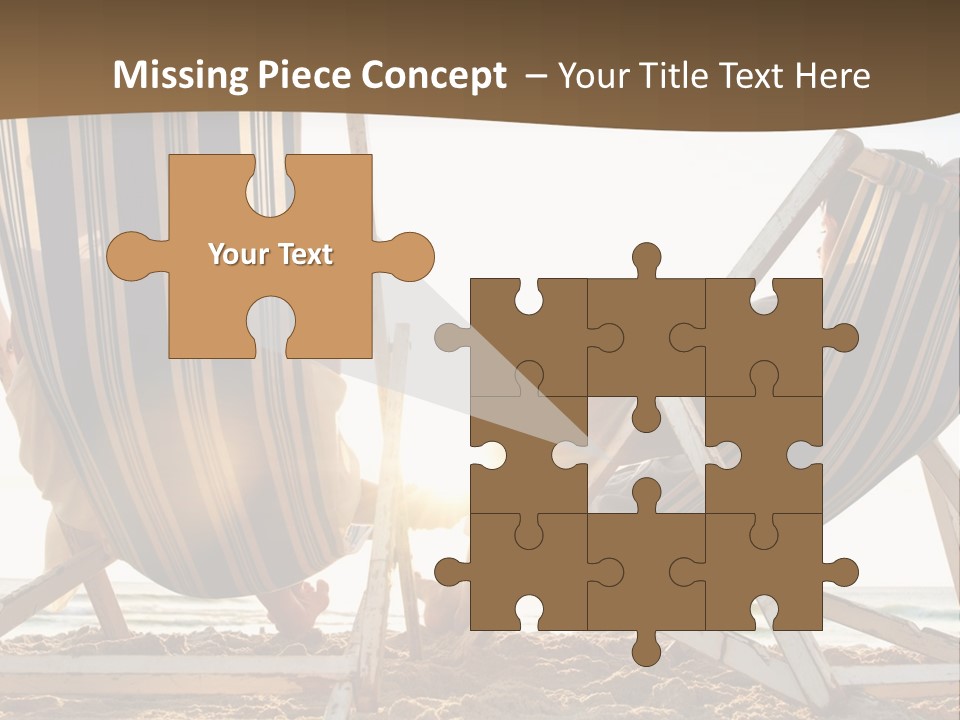 A Person Sitting In A Chair On The Beach PowerPoint Template