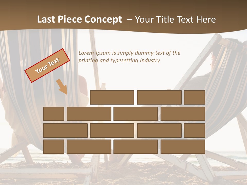 A Person Sitting In A Chair On The Beach PowerPoint Template