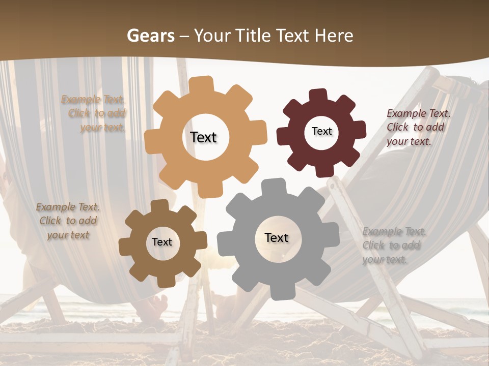 A Person Sitting In A Chair On The Beach PowerPoint Template