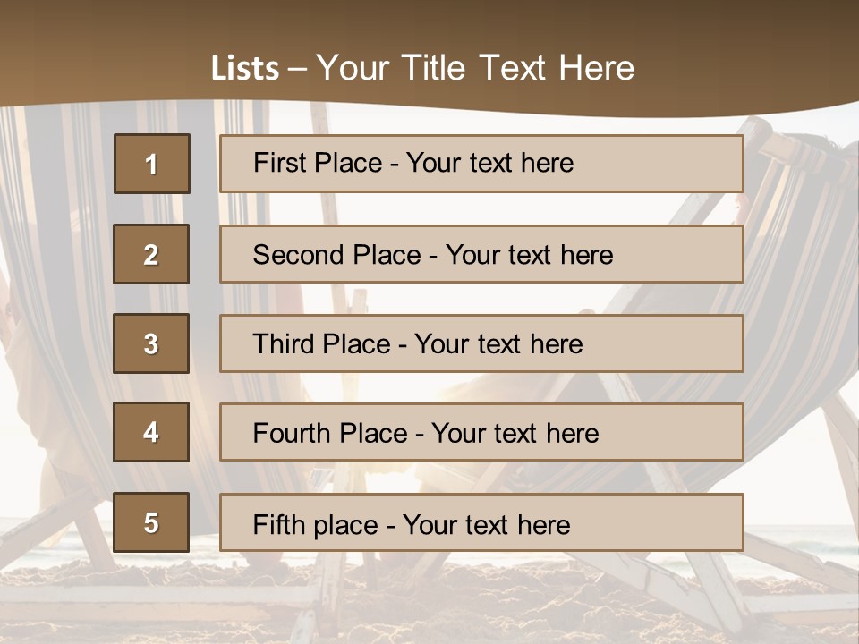 A Person Sitting In A Chair On The Beach PowerPoint Template