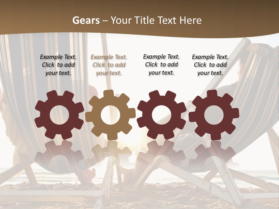 A Person Sitting In A Chair On The Beach PowerPoint Template