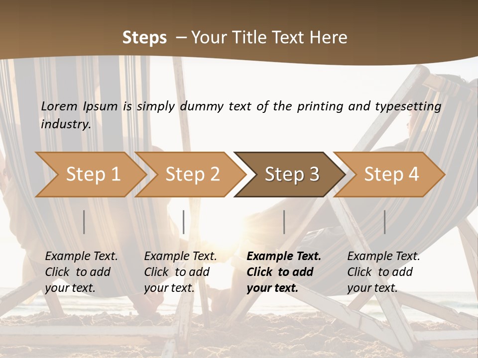 A Person Sitting In A Chair On The Beach PowerPoint Template