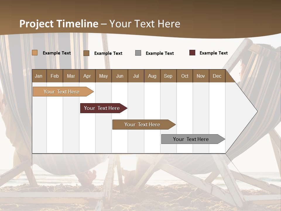 A Person Sitting In A Chair On The Beach PowerPoint Template