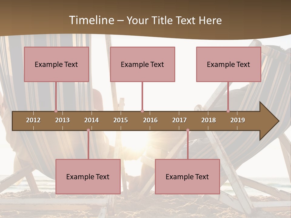 A Person Sitting In A Chair On The Beach PowerPoint Template