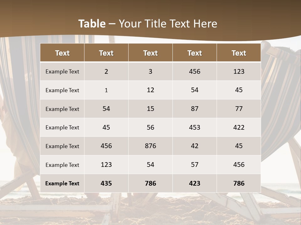 A Person Sitting In A Chair On The Beach PowerPoint Template