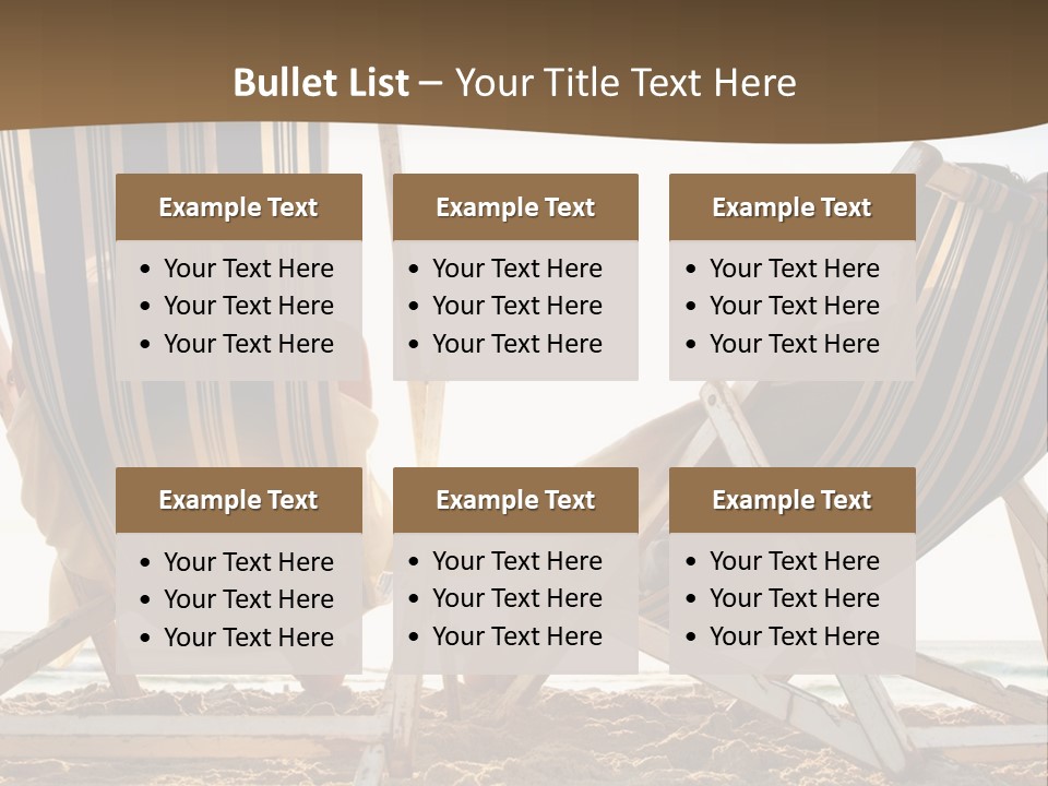 A Person Sitting In A Chair On The Beach PowerPoint Template