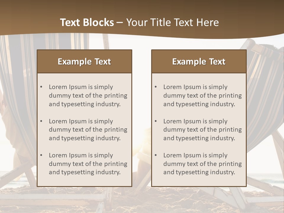 A Person Sitting In A Chair On The Beach PowerPoint Template