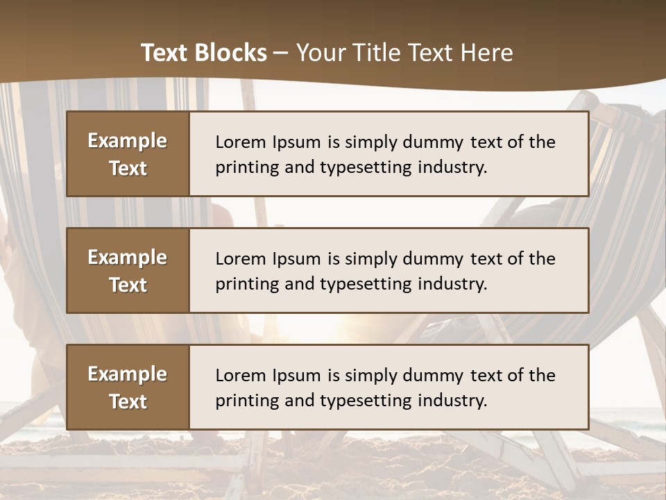 A Person Sitting In A Chair On The Beach PowerPoint Template