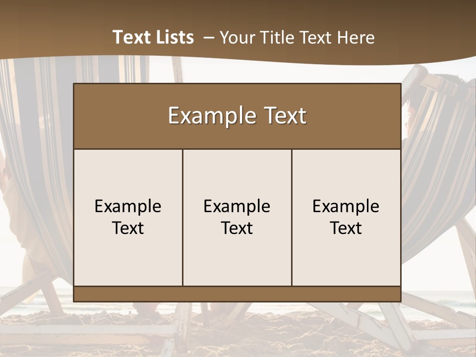 A Person Sitting In A Chair On The Beach PowerPoint Template
