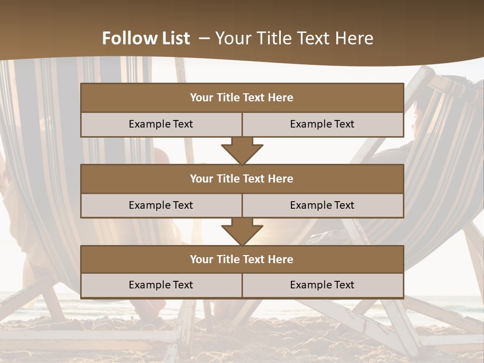 A Person Sitting In A Chair On The Beach PowerPoint Template
