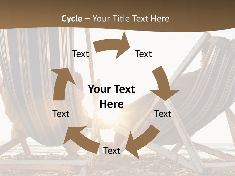 A Person Sitting In A Chair On The Beach PowerPoint Template