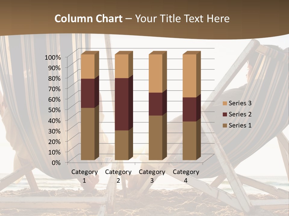 A Person Sitting In A Chair On The Beach PowerPoint Template