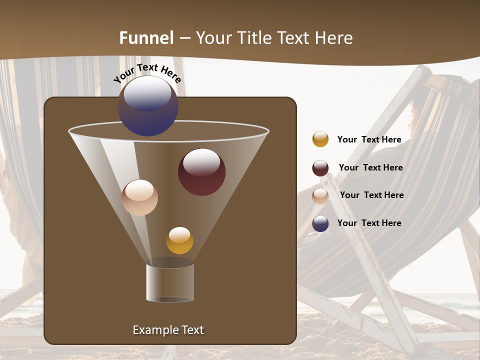 A Person Sitting In A Chair On The Beach PowerPoint Template