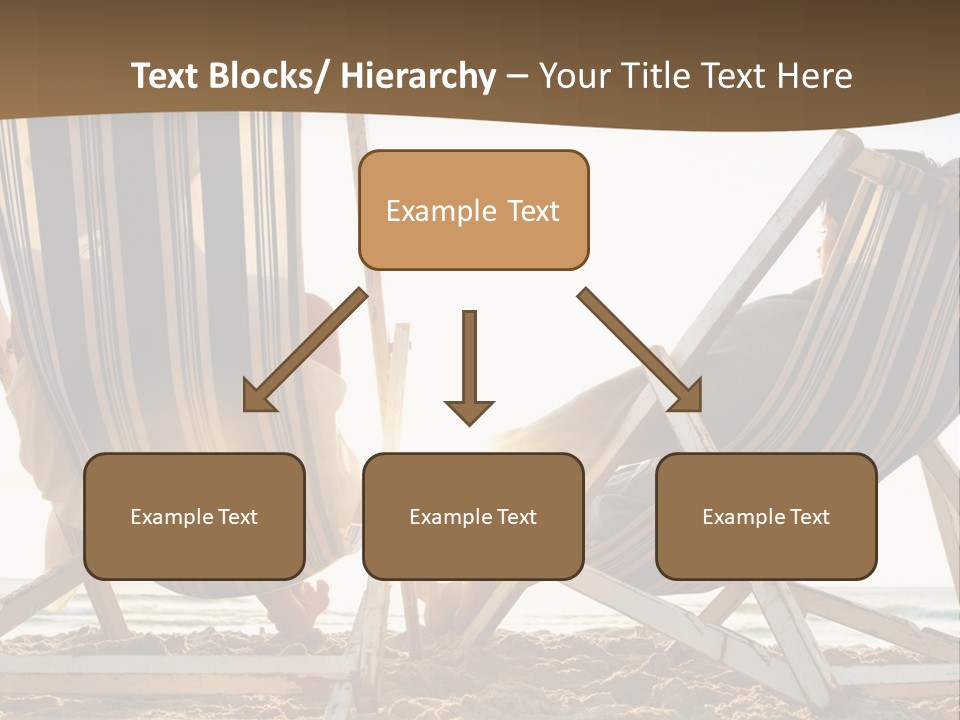 A Person Sitting In A Chair On The Beach PowerPoint Template