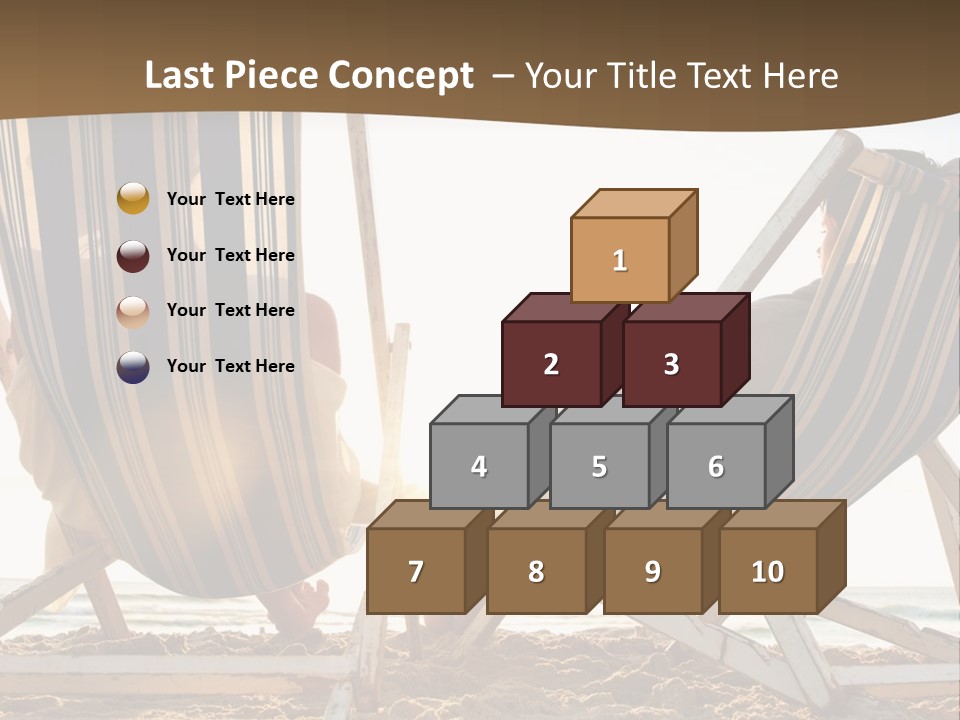 A Person Sitting In A Chair On The Beach PowerPoint Template