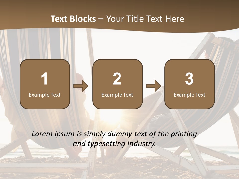 A Person Sitting In A Chair On The Beach PowerPoint Template