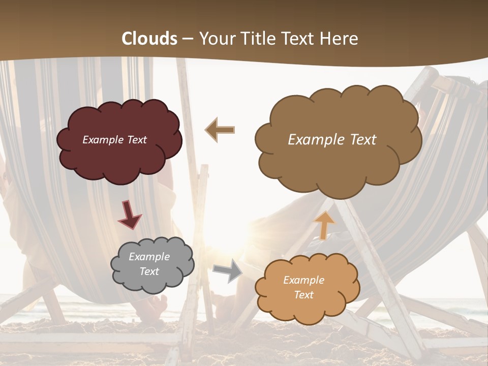 A Person Sitting In A Chair On The Beach PowerPoint Template