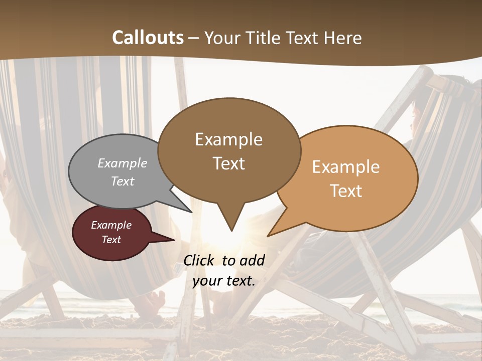 A Person Sitting In A Chair On The Beach PowerPoint Template