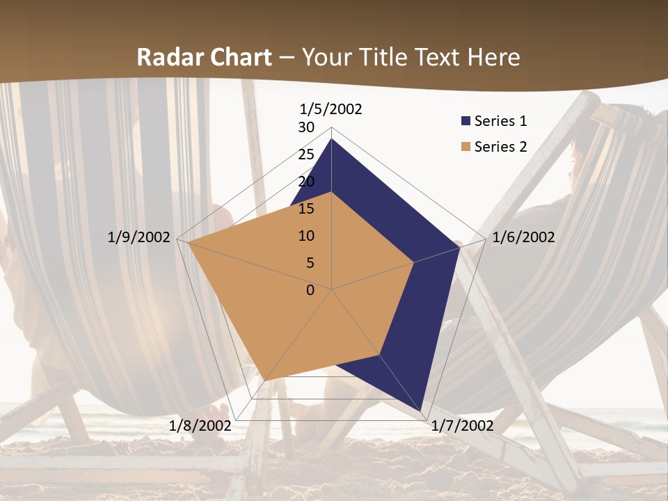 A Person Sitting In A Chair On The Beach PowerPoint Template