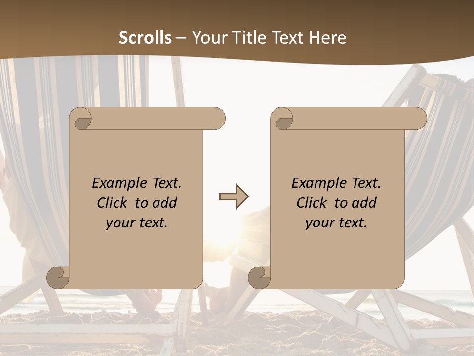 A Person Sitting In A Chair On The Beach PowerPoint Template