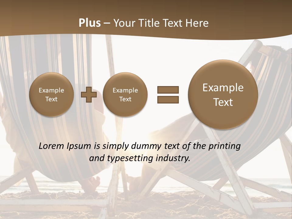 A Person Sitting In A Chair On The Beach PowerPoint Template