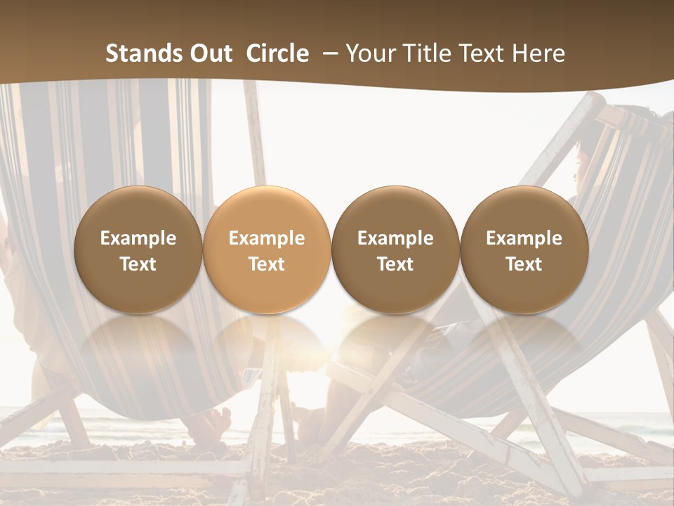 A Person Sitting In A Chair On The Beach PowerPoint Template