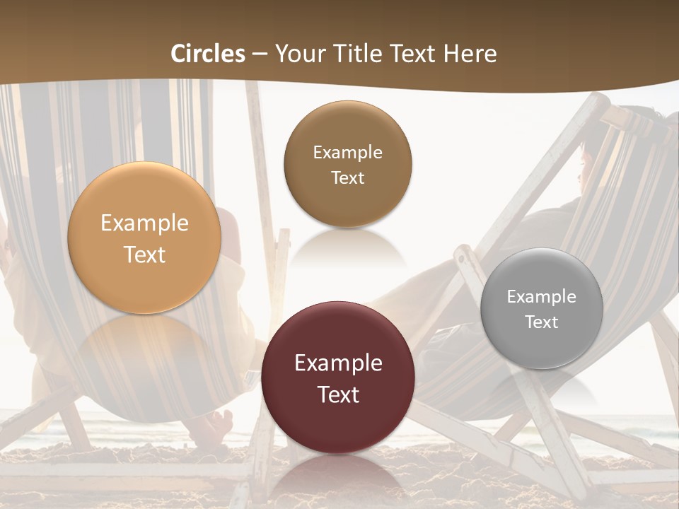 A Person Sitting In A Chair On The Beach PowerPoint Template