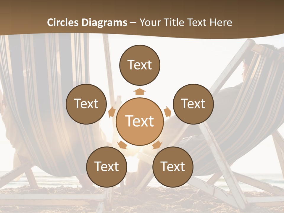 A Person Sitting In A Chair On The Beach PowerPoint Template