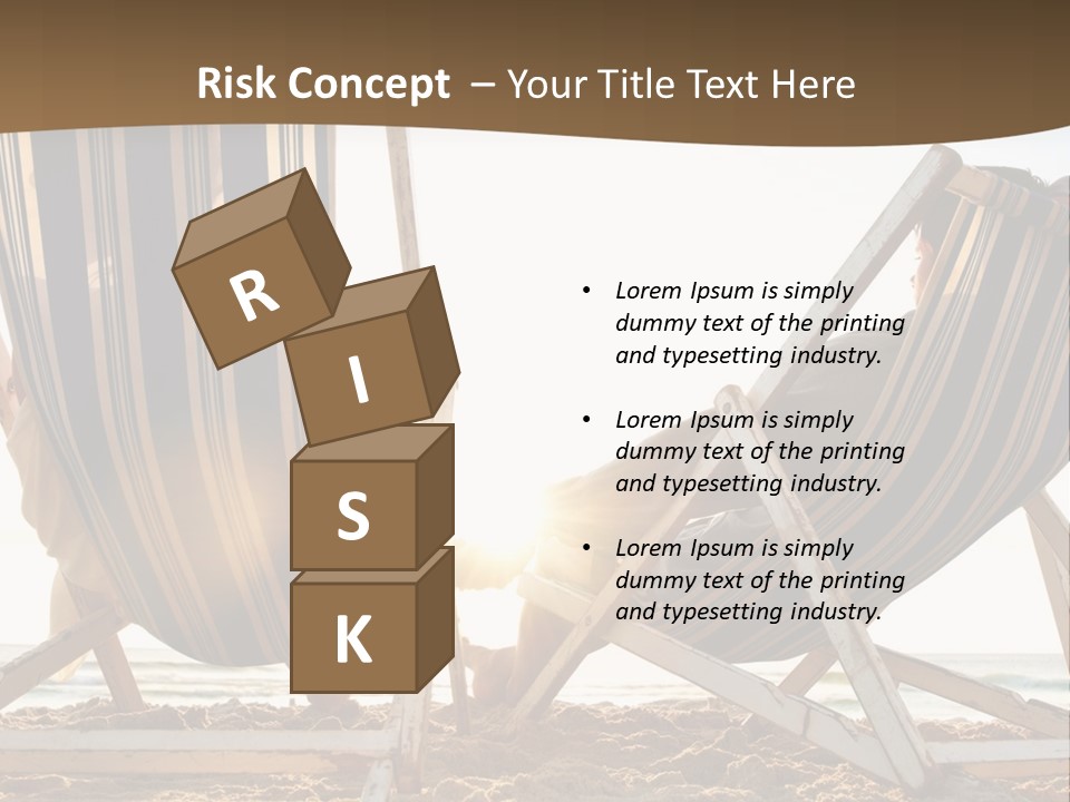 A Person Sitting In A Chair On The Beach PowerPoint Template