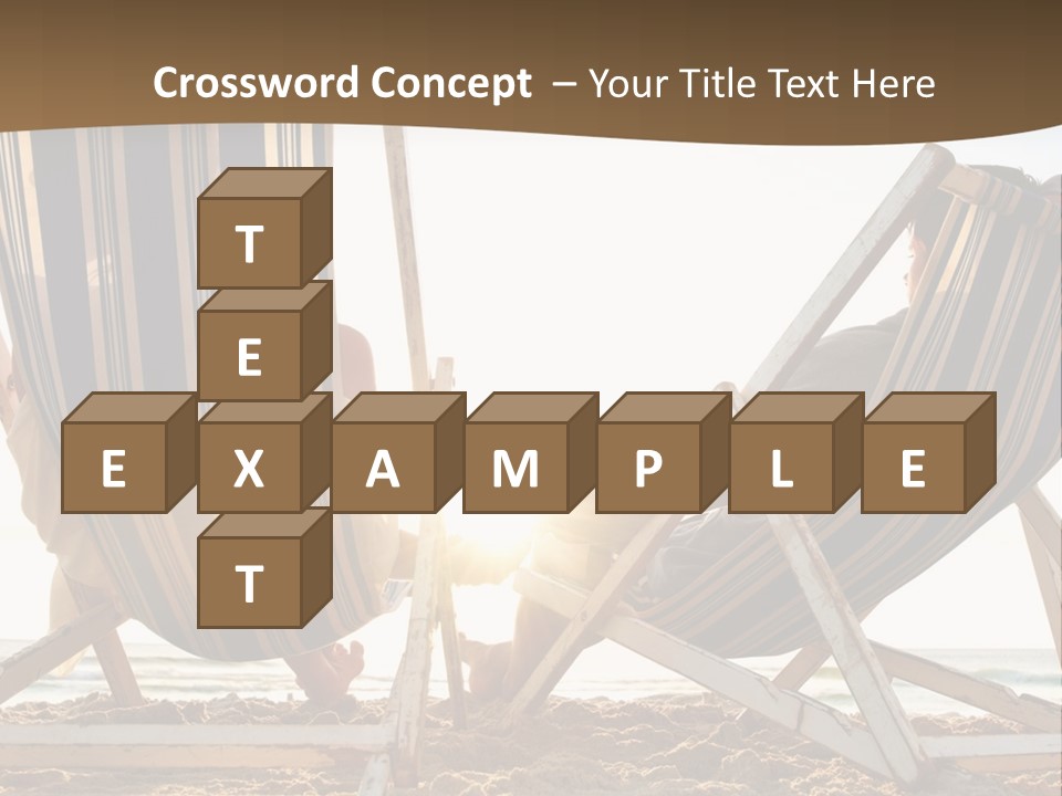 A Person Sitting In A Chair On The Beach PowerPoint Template