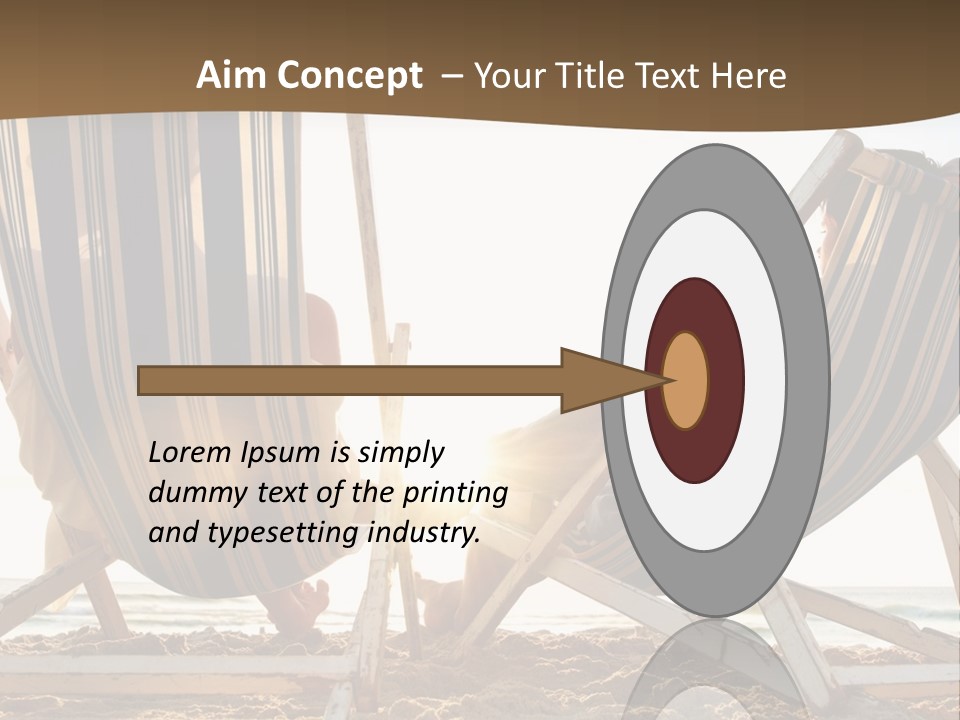 A Person Sitting In A Chair On The Beach PowerPoint Template