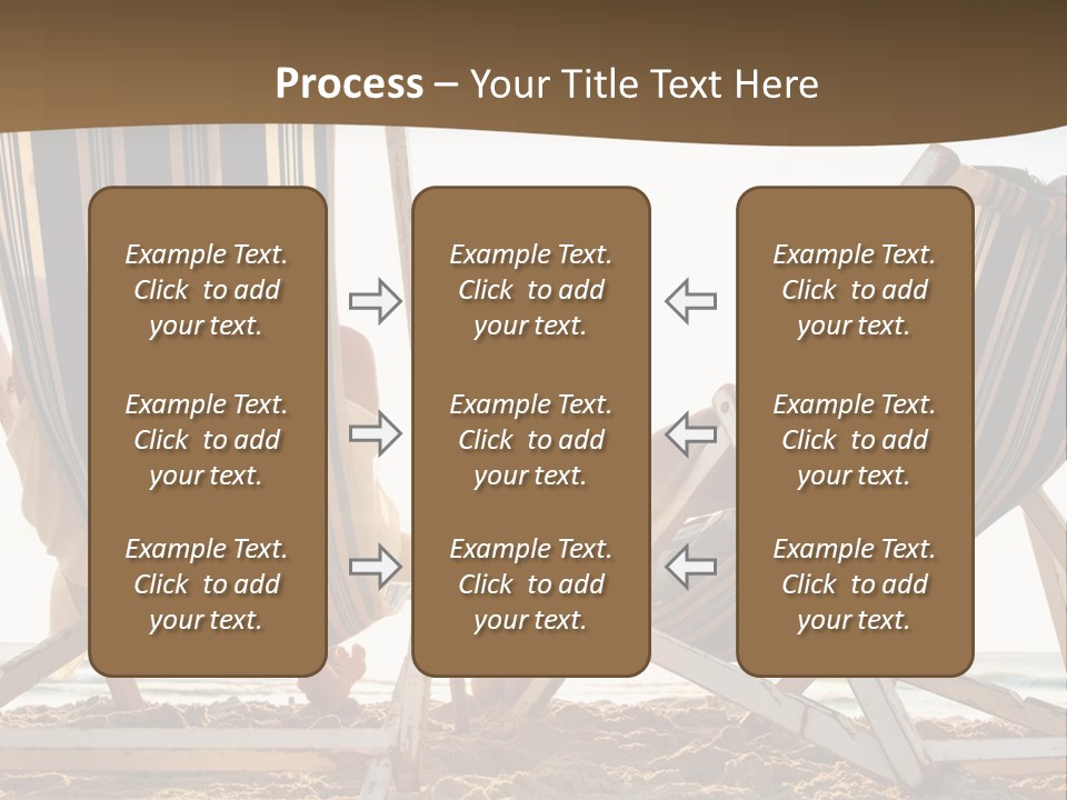 A Person Sitting In A Chair On The Beach PowerPoint Template