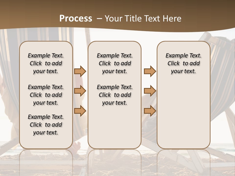 A Person Sitting In A Chair On The Beach PowerPoint Template