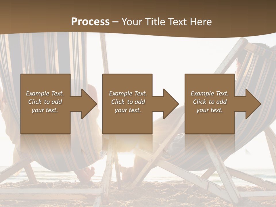 A Person Sitting In A Chair On The Beach PowerPoint Template