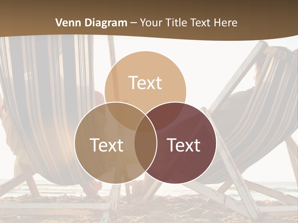 A Person Sitting In A Chair On The Beach PowerPoint Template