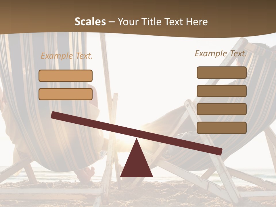 A Person Sitting In A Chair On The Beach PowerPoint Template