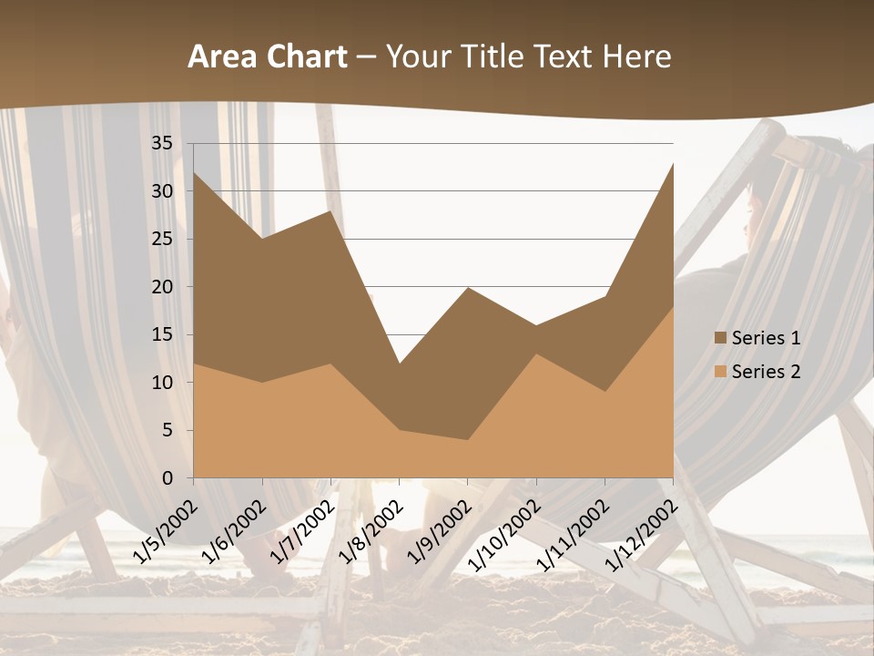 A Person Sitting In A Chair On The Beach PowerPoint Template