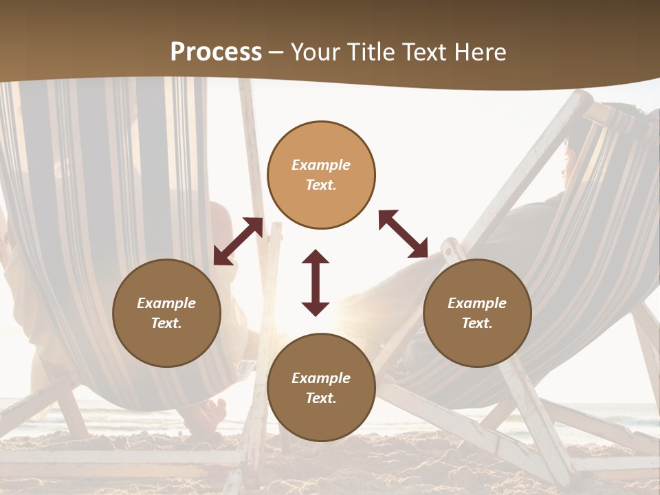 A Person Sitting In A Chair On The Beach PowerPoint Template