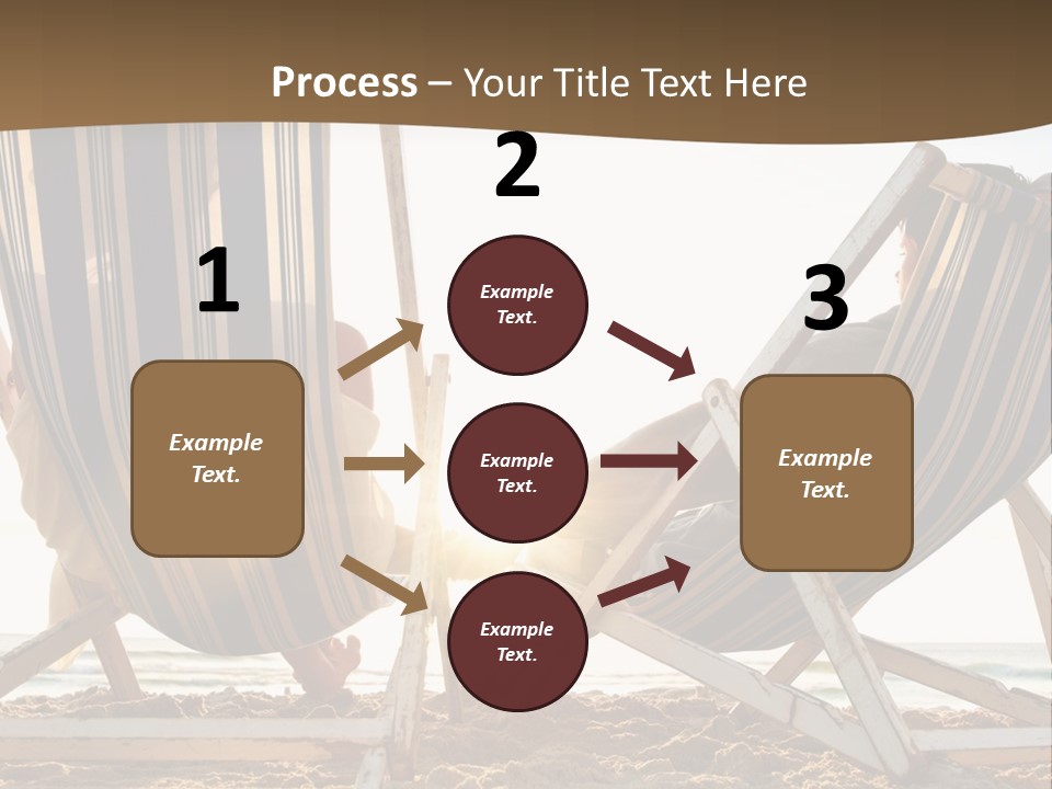 A Person Sitting In A Chair On The Beach PowerPoint Template